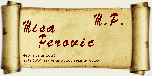 Miša Perović vizit kartica